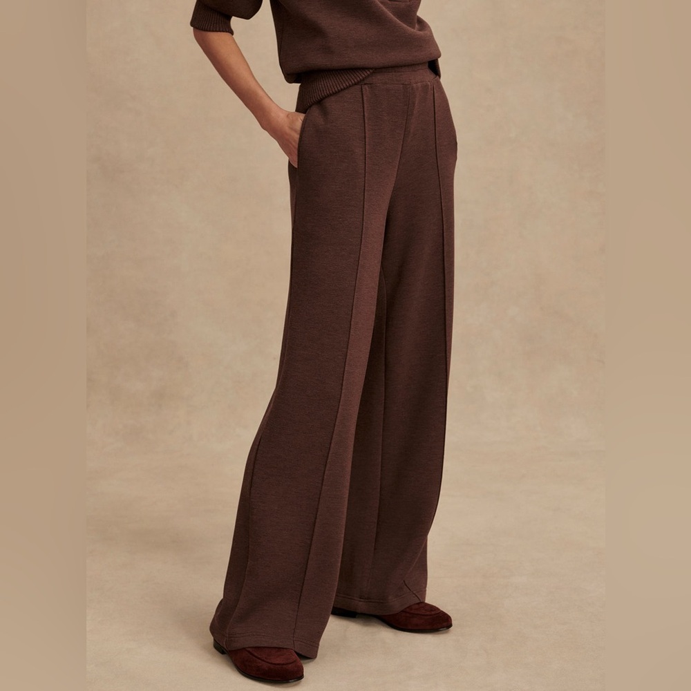 Varley The Wide Leg Pant 28” Coffee Bean Marl